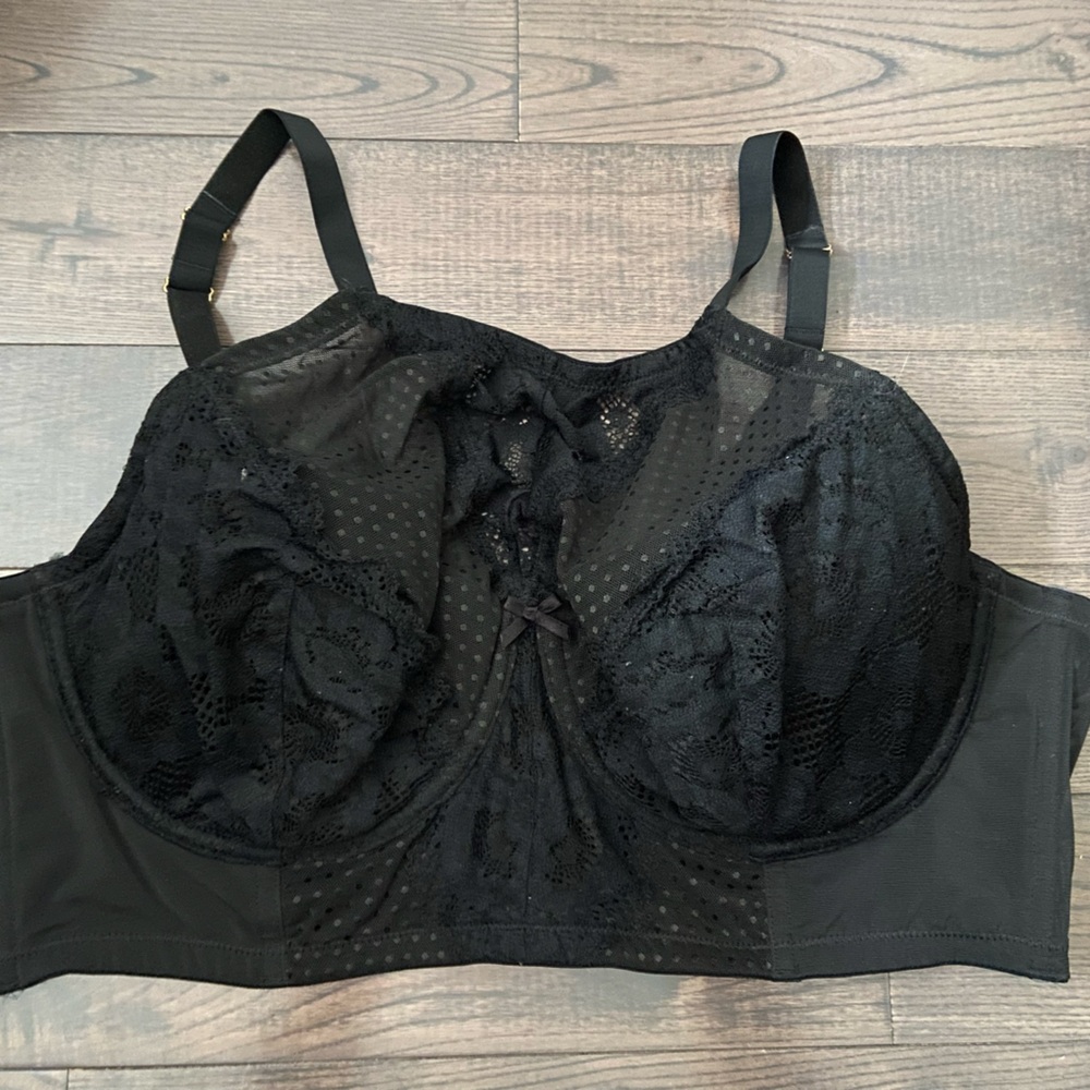Cacique Black Lingerie Bra 46DD Worn Once